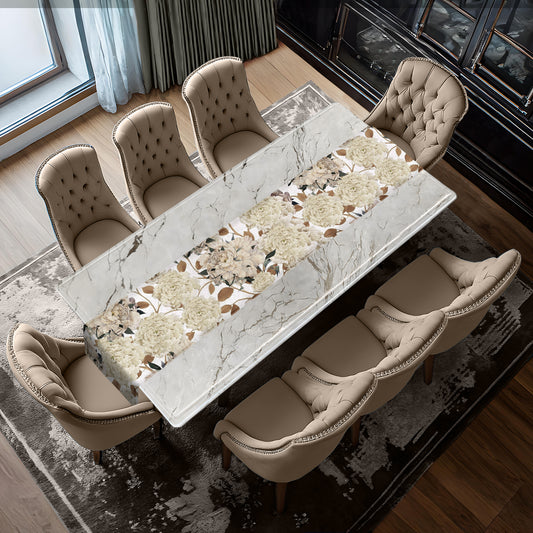 Beige Blossoms Table Runner By Mark van Vuuren