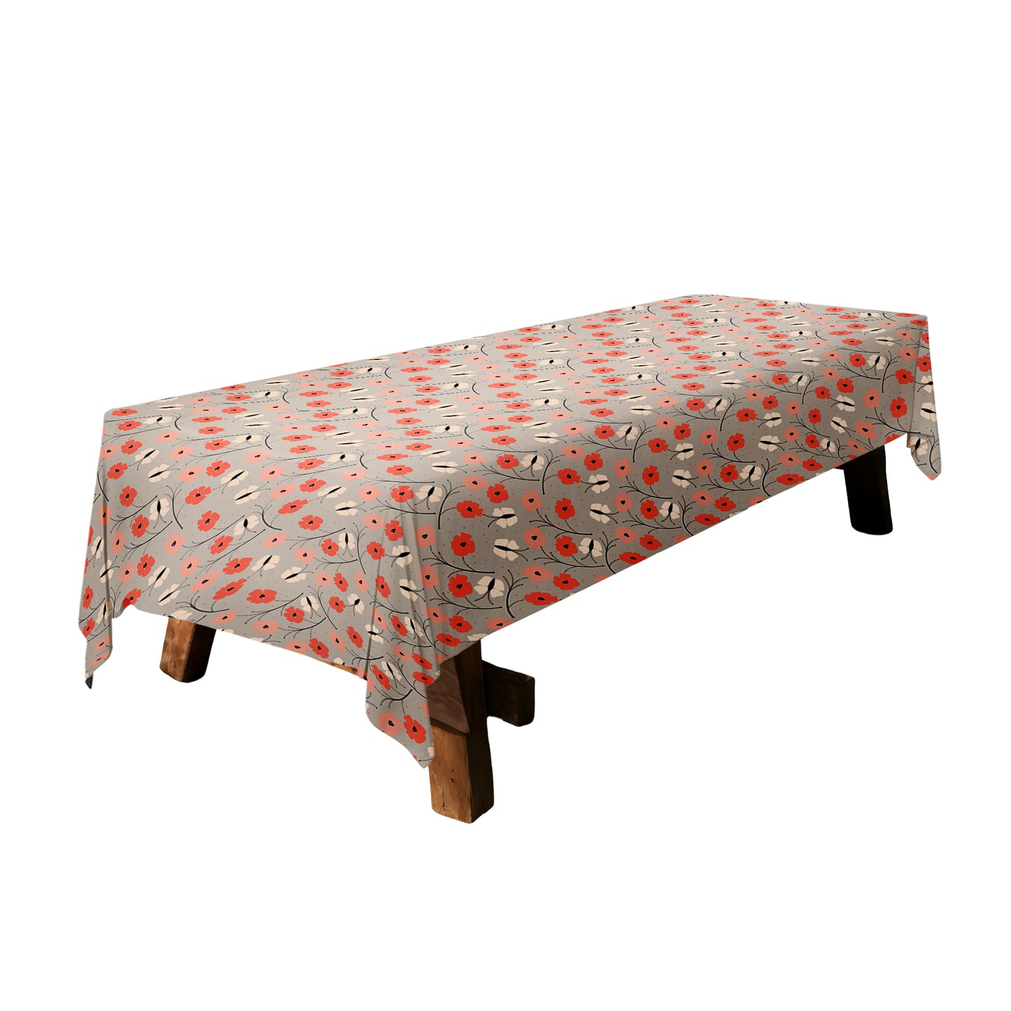Beige Butterfly Garden 3m Rectangle Tablecloth