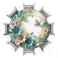 Beige Floral 2,3m Round Tablecloth