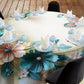 Beige Floral 2,3m Round Tablecloth