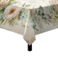 Beige Flowera and Butterflies Square Tablecloth