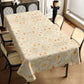 Beige Lily Blossom Rectangle Tablecloth