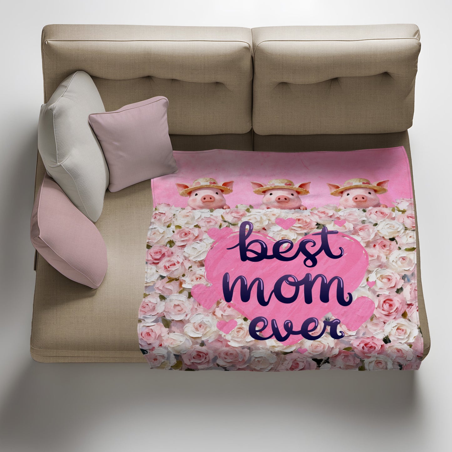 Best Mom Ever Light Weight Fleece Blanket