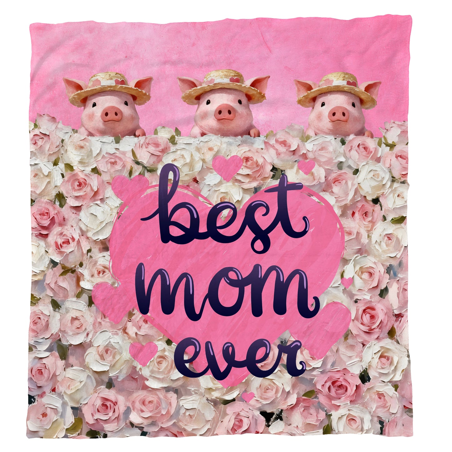 Best Mom Ever Light Weight Fleece Blanket