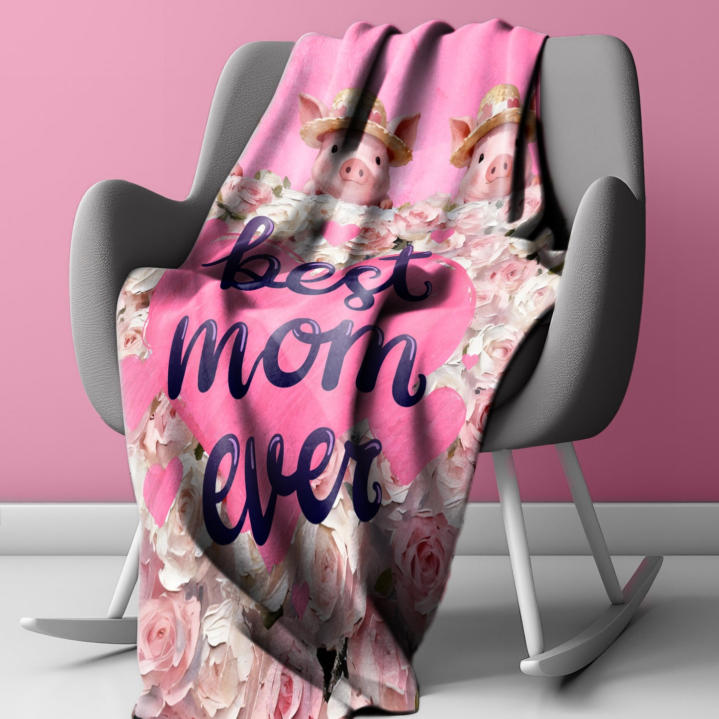 Best Mom Ever Light Weight Fleece Blanket