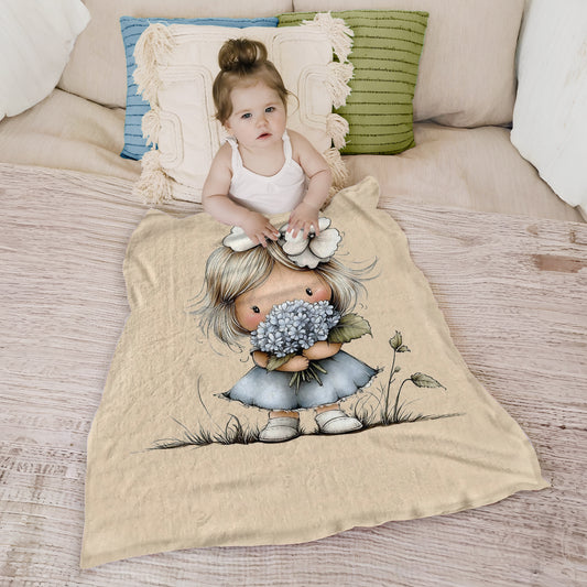 Betty Blossoms Toddler Fleece Blanket