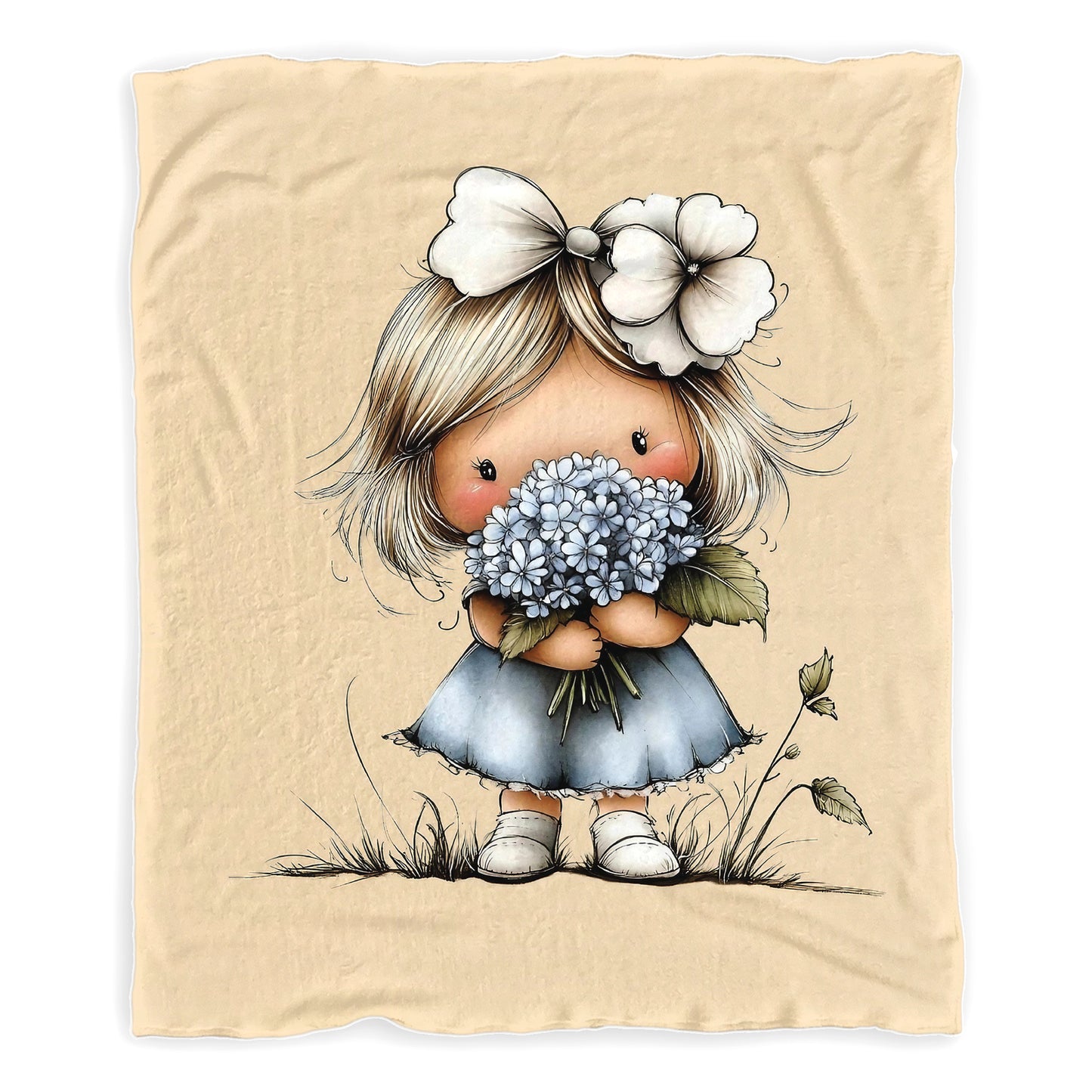 Betty Blossoms Todler Fleece Blanket