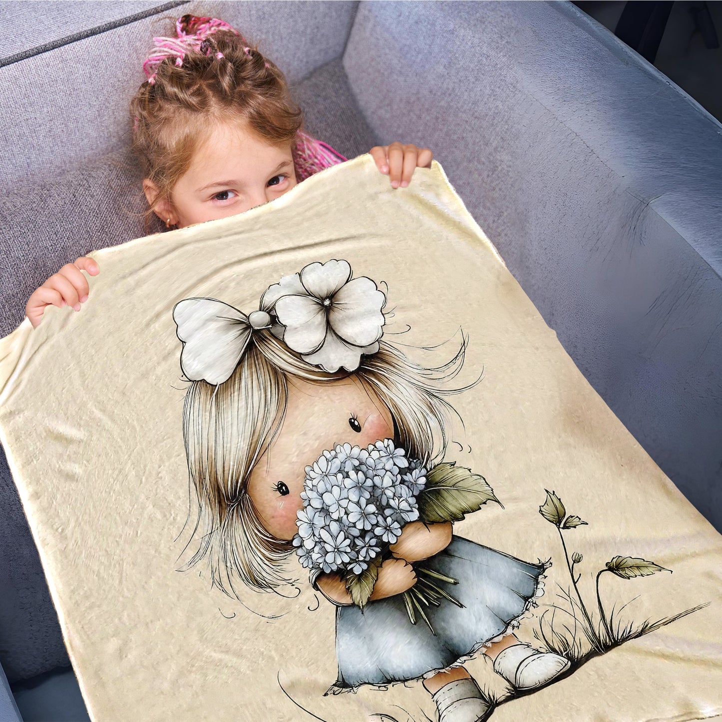 Betty Blossoms Todler Fleece Blanket