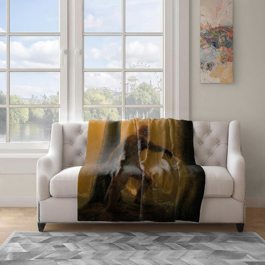 Bigfoot Light Weight Fleece Blanket By Vincent Hie