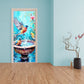 Birdbath Door Decoupage