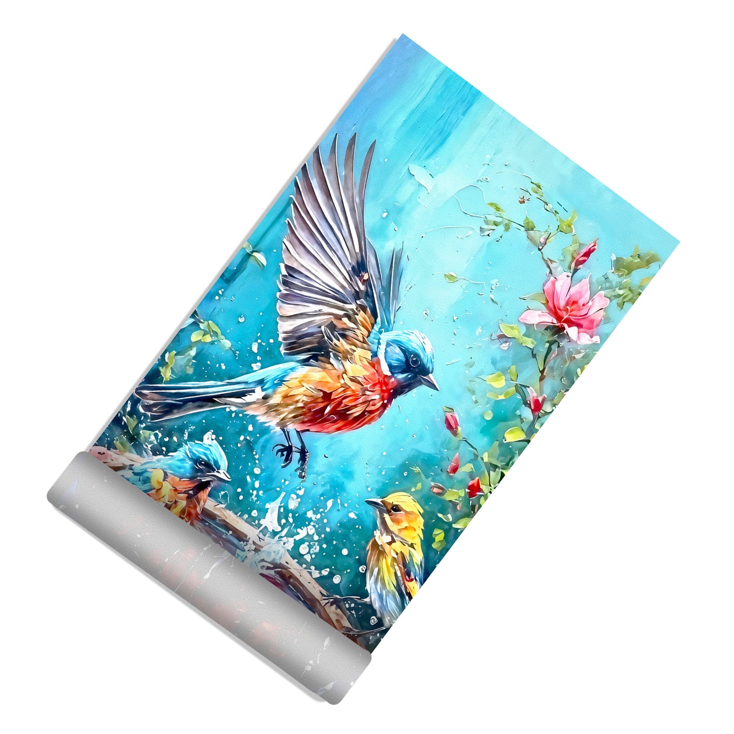Birdbath Door Decoupage