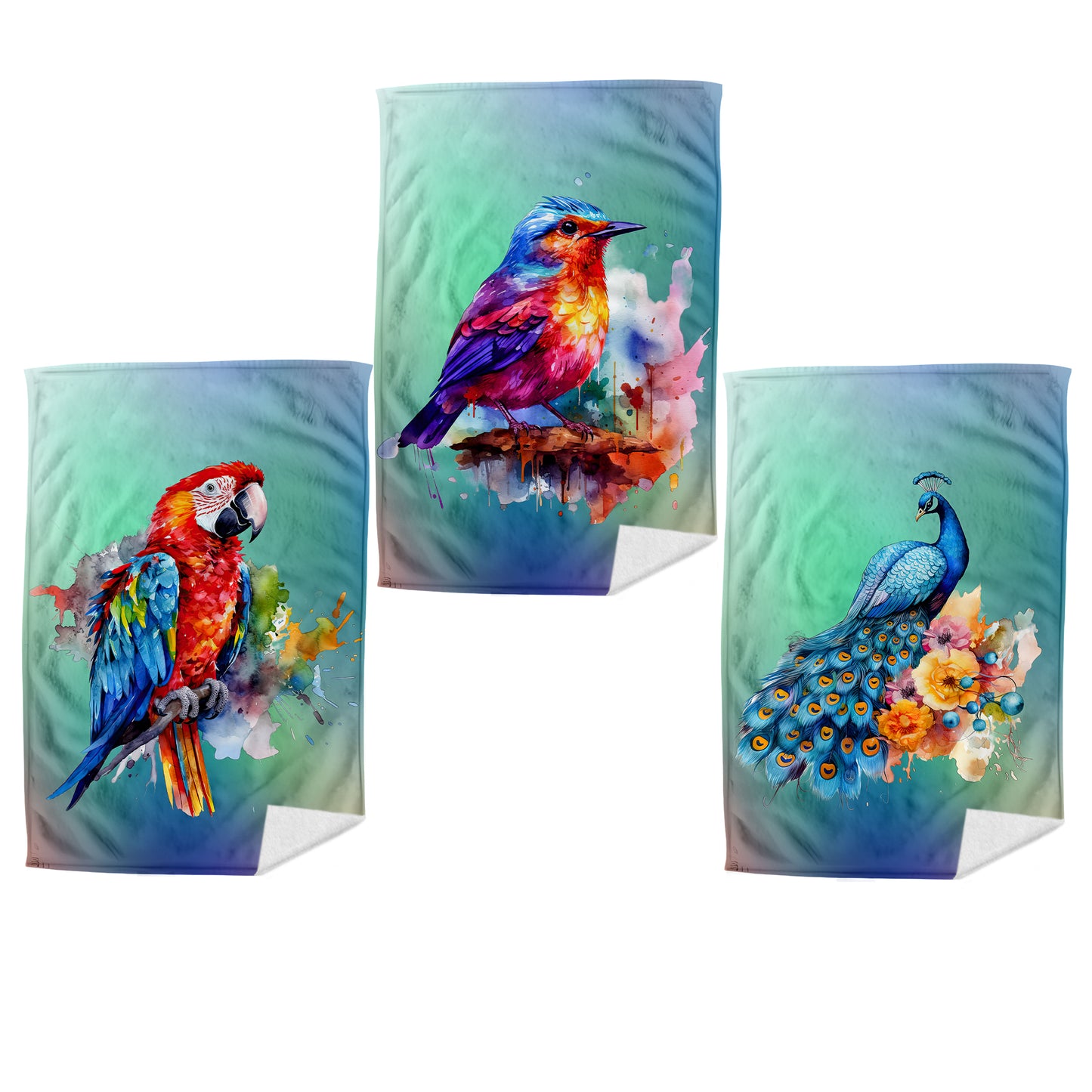 Birds Dish Cloth (Set of 3)