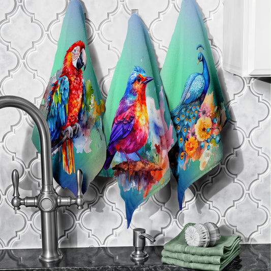 Birds Dish Cloth (Set of 3)