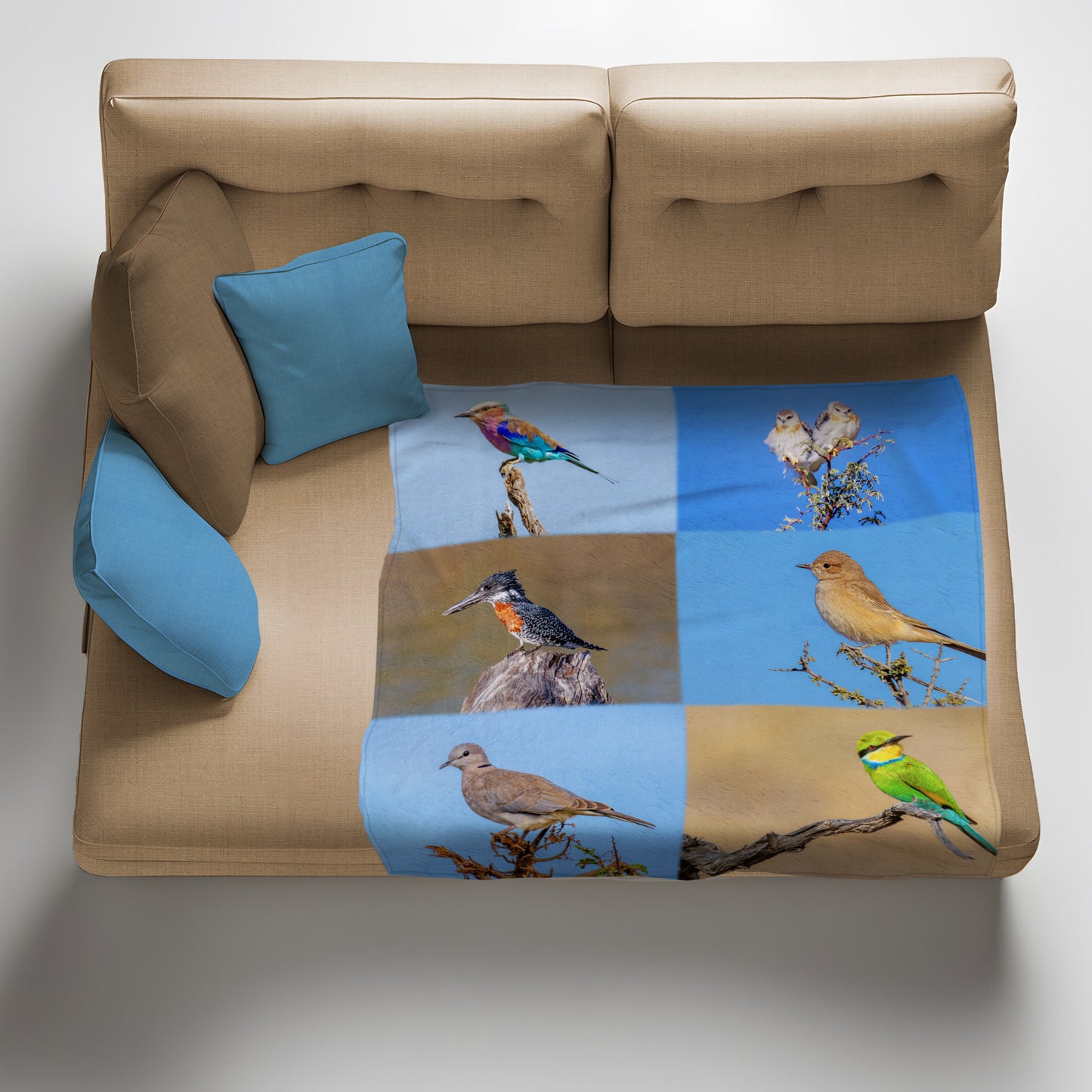 Birds Light Weight Fleece Blanket by Annette Heymans