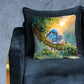 Birds Nestled in Blue Luxury Scatter