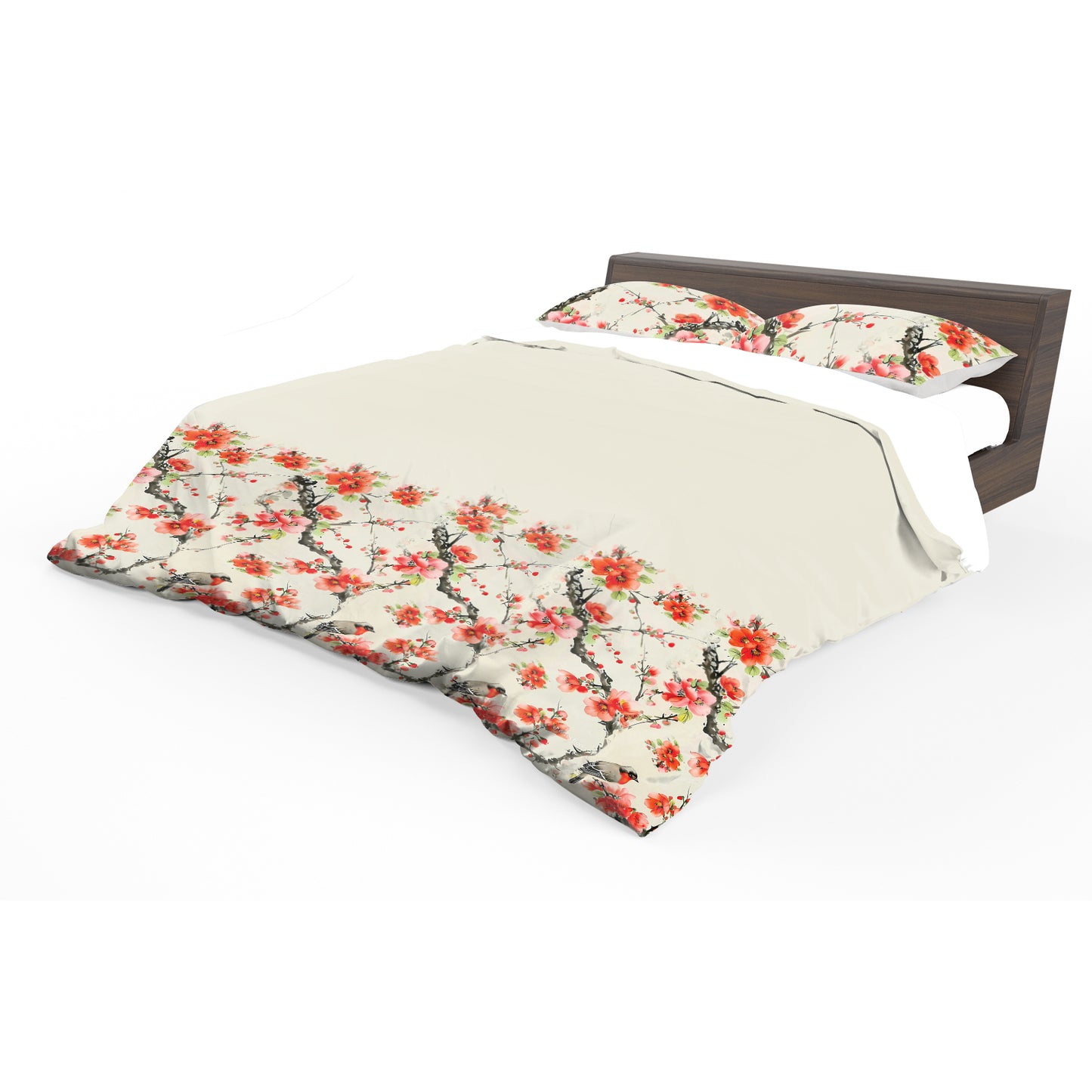 Birds in Cherry Trees Duvet Cover Set