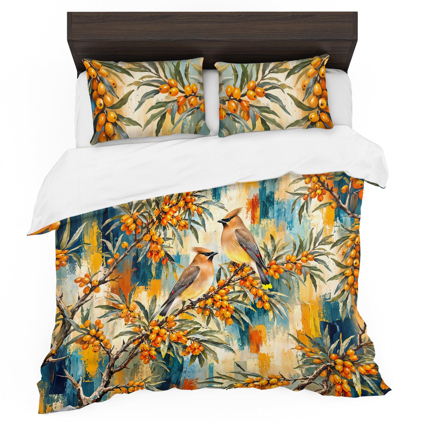 Birds in Fruit Tree Duvet Cover Set