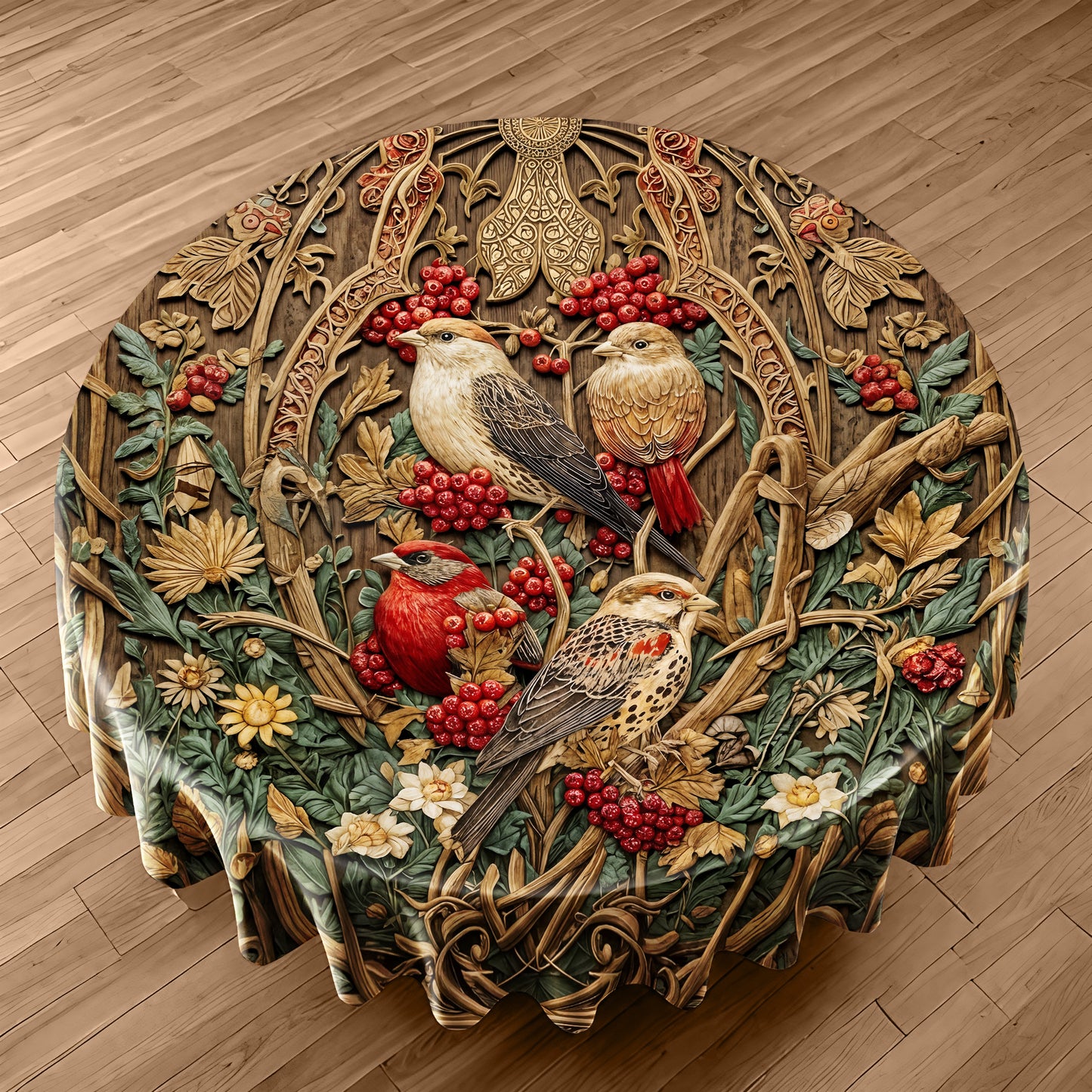 Birds of Prey Round Tablecloth
