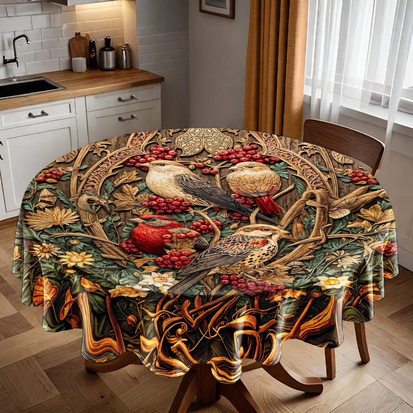 Birds of Prey Round Tablecloth