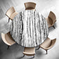 Black And White Texture Round Tablecloth
