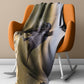 Black Crow Light Weight Fleece Blanket by Annette Heymans