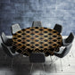 Black Diamond Pattern Round Tablecloth