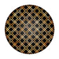 Black Diamond Pattern Round Tablecloth