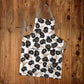 Black Floral Medium Length Apron By Mark Van Vuuren