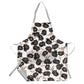 Black Floral Medium Length Apron By Mark Van Vuuren