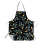 Black and Gold Leaf Pattern Medium Length Apron By Mark Van Vuuren