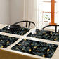 Black Gold Leaf Pattern Placemats By Mark Van Vuuren