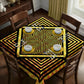 Black And Gold Haze Square Tablecloth