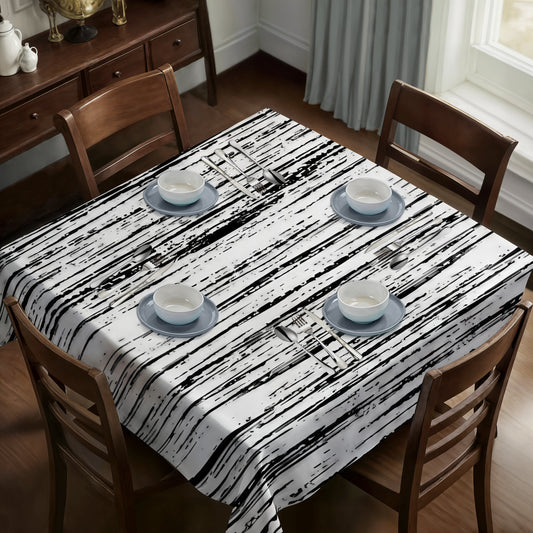 Black And White Texture Square Tablecloth