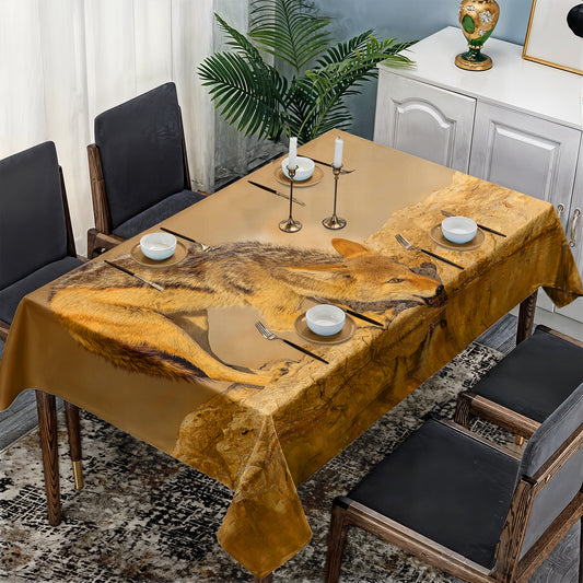 Black Backed Jackal by Fanie Heymans Rectangle Tablecloth