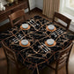Black Marble Square Tablecloth