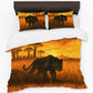 Black Panther At Sunset Duvet Cover Set by Nathan Pieterse
