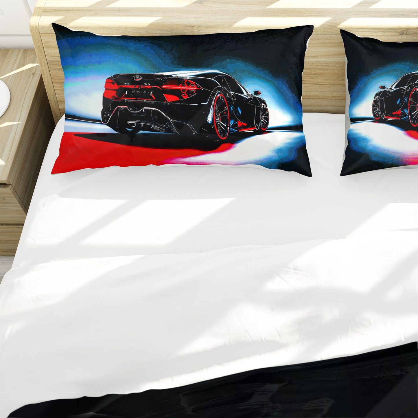 Black Sports Car Duvet Cover Set