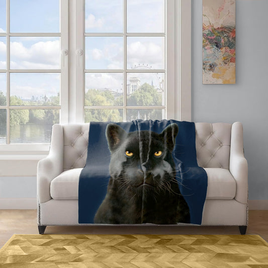 Black Panther Light Weight Fleece Blanket By Vincent Hie