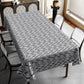 Black and Silver Geometric Shapes Rectangle Tablecloth