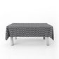 Black and Silver Geometric Shapes Rectangle Tablecloth