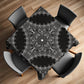 Black and White Pattern Square Tablecloth