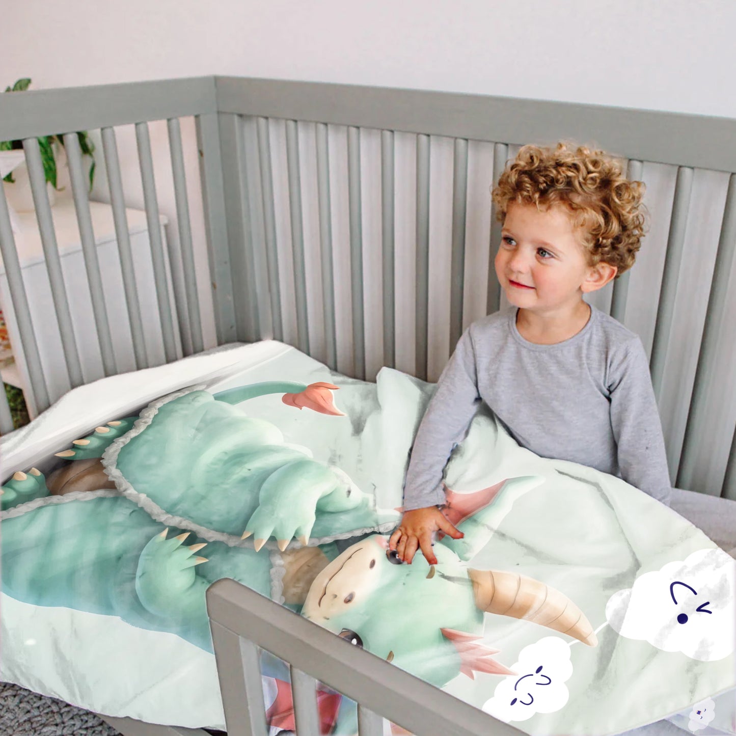 Blanket Dragon Cot Set