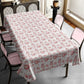 Block Pattern on White Rectangle Tablecloth
