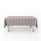 Block Pattern on White Rectangle Tablecloth