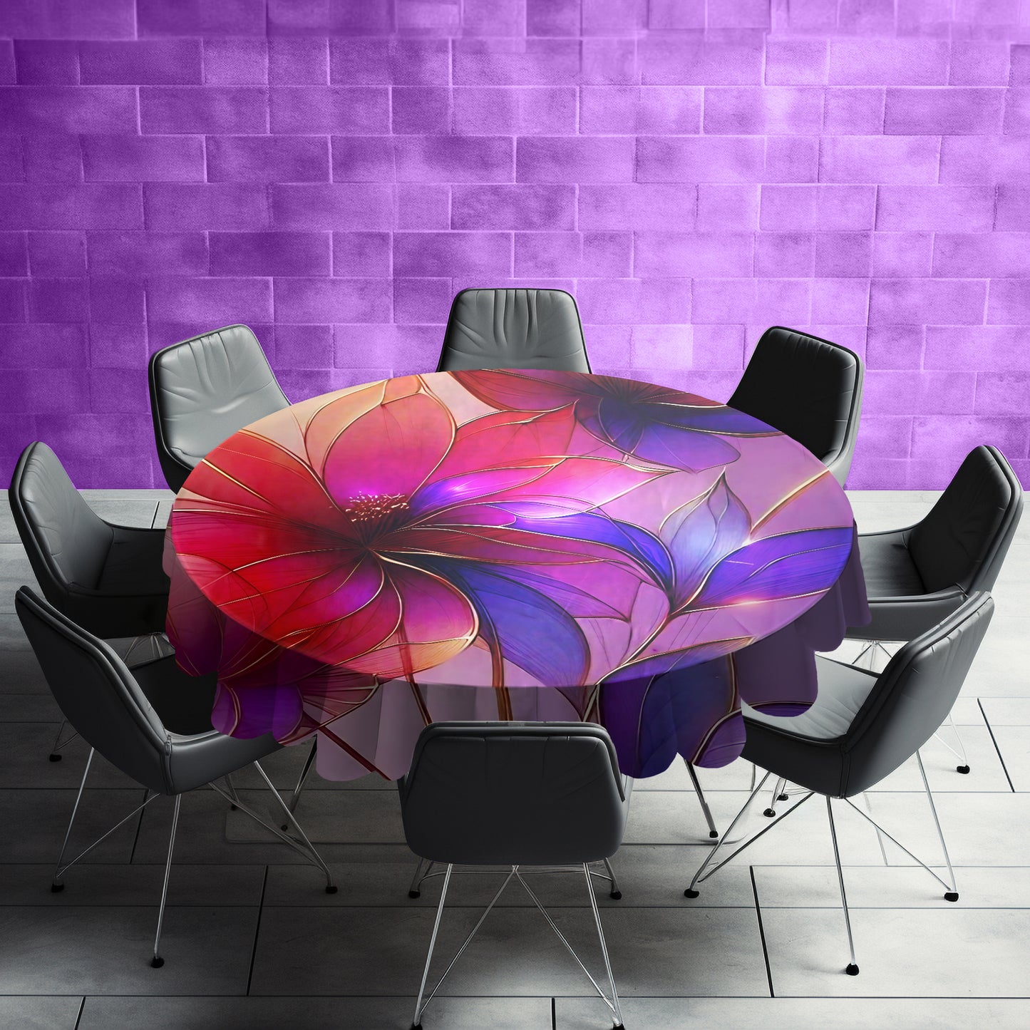 Bloom Aura Round Tablecloth