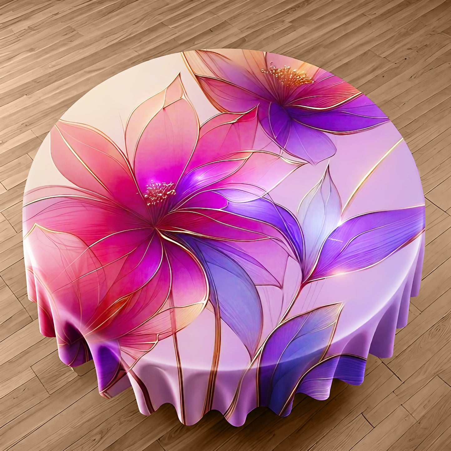 Bloom Aura Round Tablecloth