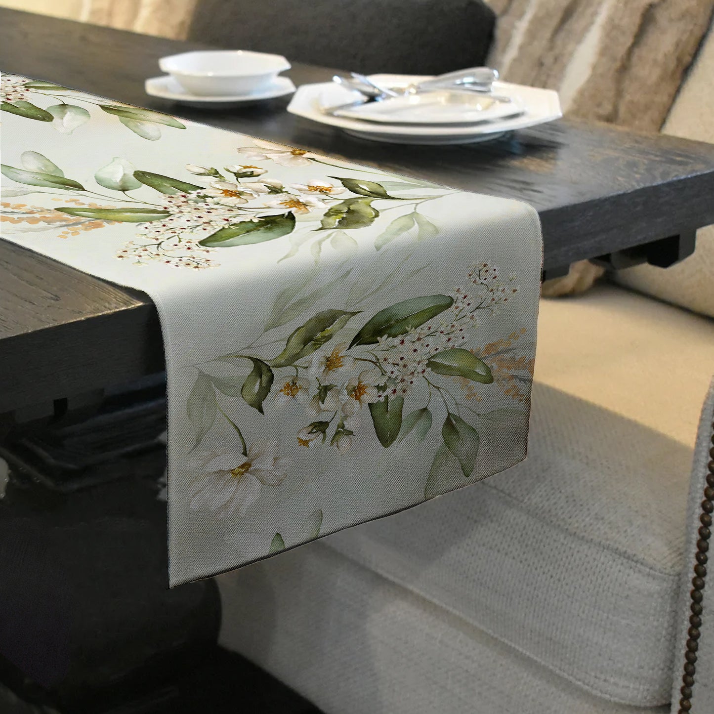 Bloom in Sage Table Runner by Mark van Vuuren