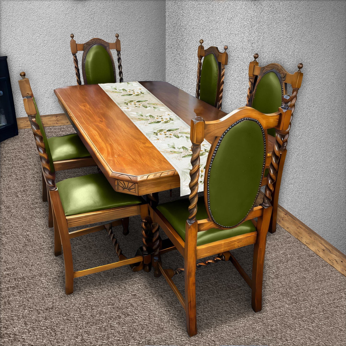 Bloom in Sage Table Runner by Mark van Vuuren
