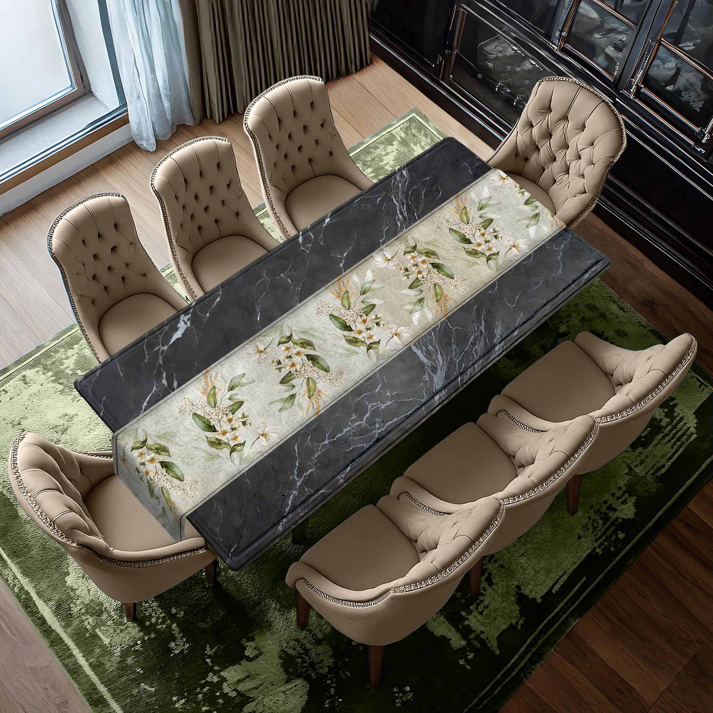 Bloom in Sage Table Runner by Mark van Vuuren