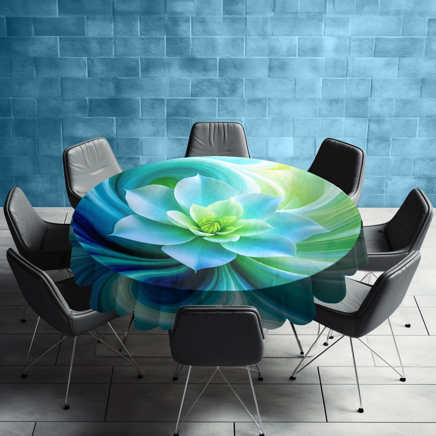 Blooming Breeze Round Tablecloth
